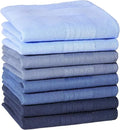 Wholesale 8pcs Men's 40x40cm Eco-Friendly Azo Free Pure Cotton Pocket Squares Assorted Solid Colors Wedding Handkerchiefs Gifts