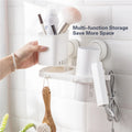 Acrylic Resin Hair Dryer Holder Bathroom Accessory Vacuum Suction Hair Straightener Holder No Drilling for Bathroom & Kitchen