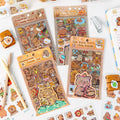 6pcs/pack Waterproof Pet Handbook Stickers Children Female Cute Stickers Cartoon Handbook Diy Material