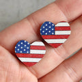 2025 Fashion Creative American Independence Day Flag Earrings Hat Pentagram Hoop 4th of July Flags Earrings