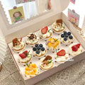 Cupcake Packaging Box Transparent Window Dessert Muffin Cup Packing Box  4/6/8/9/12 Hole Cupcake Box