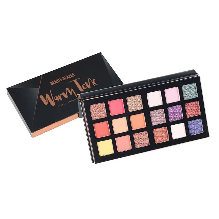 BEAUTY GLAZED Eyeshadow 18 Warm Color Glitter Makeup Professional Cosmetic Matte Eyeshadow Palette