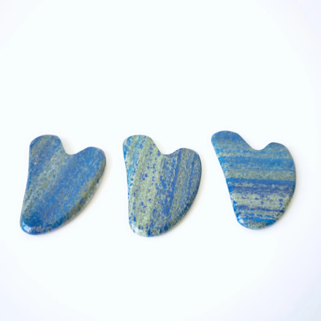 Huiying Beautiful Product Authentic Lapis Luzil Guasha Board Heart Shape Beauty Equipment