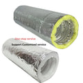 R6 R8 Stainless Steel Faced Cotton Surfaced Aluminum Foil HVAC Ventilation System Flexible Insulated Duct 10m for School Park