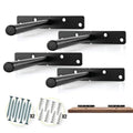 6'' Hardware Connection Cabinet Accessories Invisible Floating Wall Shelf Support Hidden Supports Concealed Shelf Bracket 2 Pack