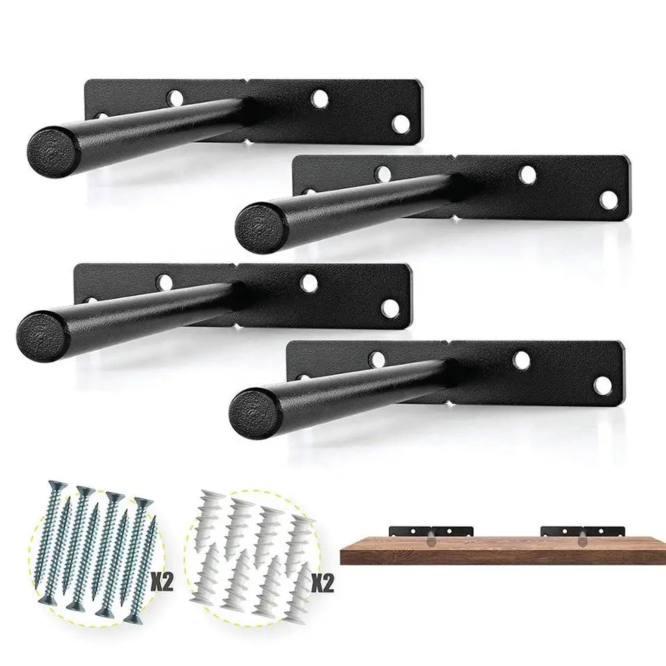 6'' Hardware Connection Cabinet Accessories Invisible Floating Wall Shelf Support Hidden Supports Concealed Shelf Bracket 2 Pack