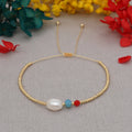 Go2Boho Freshwater Pearl Bracelets Crystal Miyuki Beads Charm Bracelets Fashion Jewelry for Women