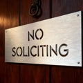 Wholesale Custom Metal Front Door Sign No Soliciting Sign for House