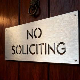 Wholesale Custom Metal Front Door Sign No Soliciting Sign for House