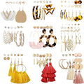 Europe and the United States Selling Geometric C-Shaped Ear Set French 6-Piece Winding Pearl Earrings Gifts for Women