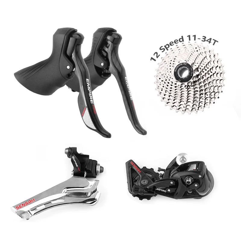 SENSAH EMPIRE 2*12 Speed Bicycle Aluminum Alloy Rear Derailleur Kit Road Mtb Bike Shifter Brake Lever Shifter Groupset