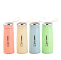 Custom Logo 400ml Glass Double Walled Water Bottle for Milk Tea and Coffee