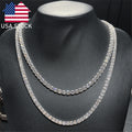 In Stock Hip Hop Women 3mm 4mm 5mm 925 Sterling Silver VVS Moissanite Tennis Chain Fine Jewelry Iced Out Diamond Tennis Necklace
