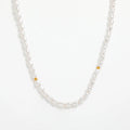 Joolim 18k Gold Plated Stainless Steel Grain Shape Pearl String Bead Necklace Jewelry Wholesale Tarnish Free & Waterproof