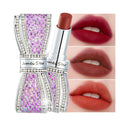 New 8 Colors Diamond Bow Lipstick Wholesale Creamy Matte Lipstick Cosmetic Waterproof Lipstick