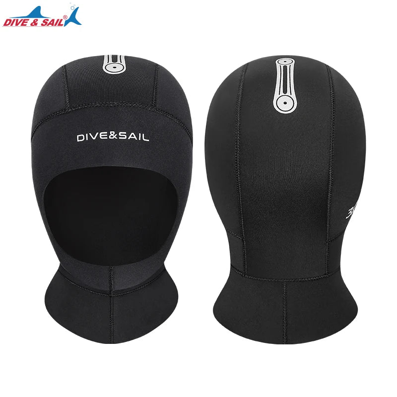 DIVE&SAIL Super Stretch  3mm CR Neoprene Diving Hood Water Sports Cold Proof Hat Keep Warm Spearfishing Snorkeling Diving Hoods