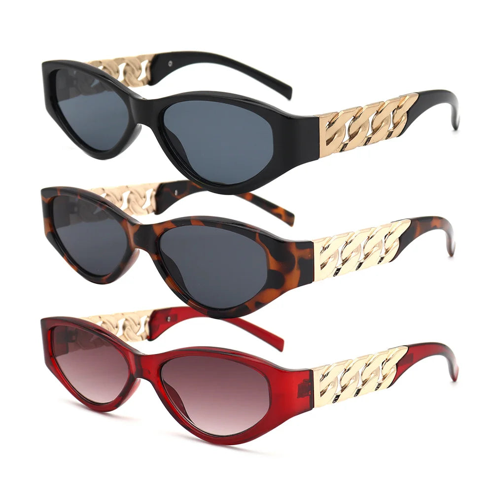 VIFF HP18739 Metal Chain Sun Glasses Retro Gafas De Sol Men Women Vintage Hip Hop Sunglasses MegaBDM