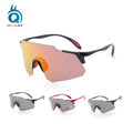 Custom Logo Sports Sunglasses Windproof Oversize Thin Arm Large Frameless Polarized Outdoor Uv400 Running Glasses