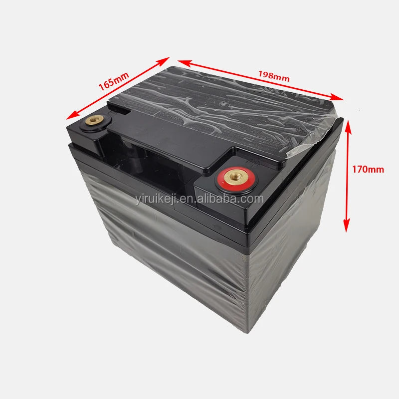 ENJ EJ12-40 ABS Battery Box for 12V 50Ah Lithium 40Ah Lead Acid Pouch/Prismatic Batteries IP54 Rated 0.5kWh Output 198x165x170mm