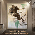 Modern Handmade 3D Textured Abstract Oil Painting Canvas for Luxury Hotel Project Wall Decor Hospitality Commercial Interior Art