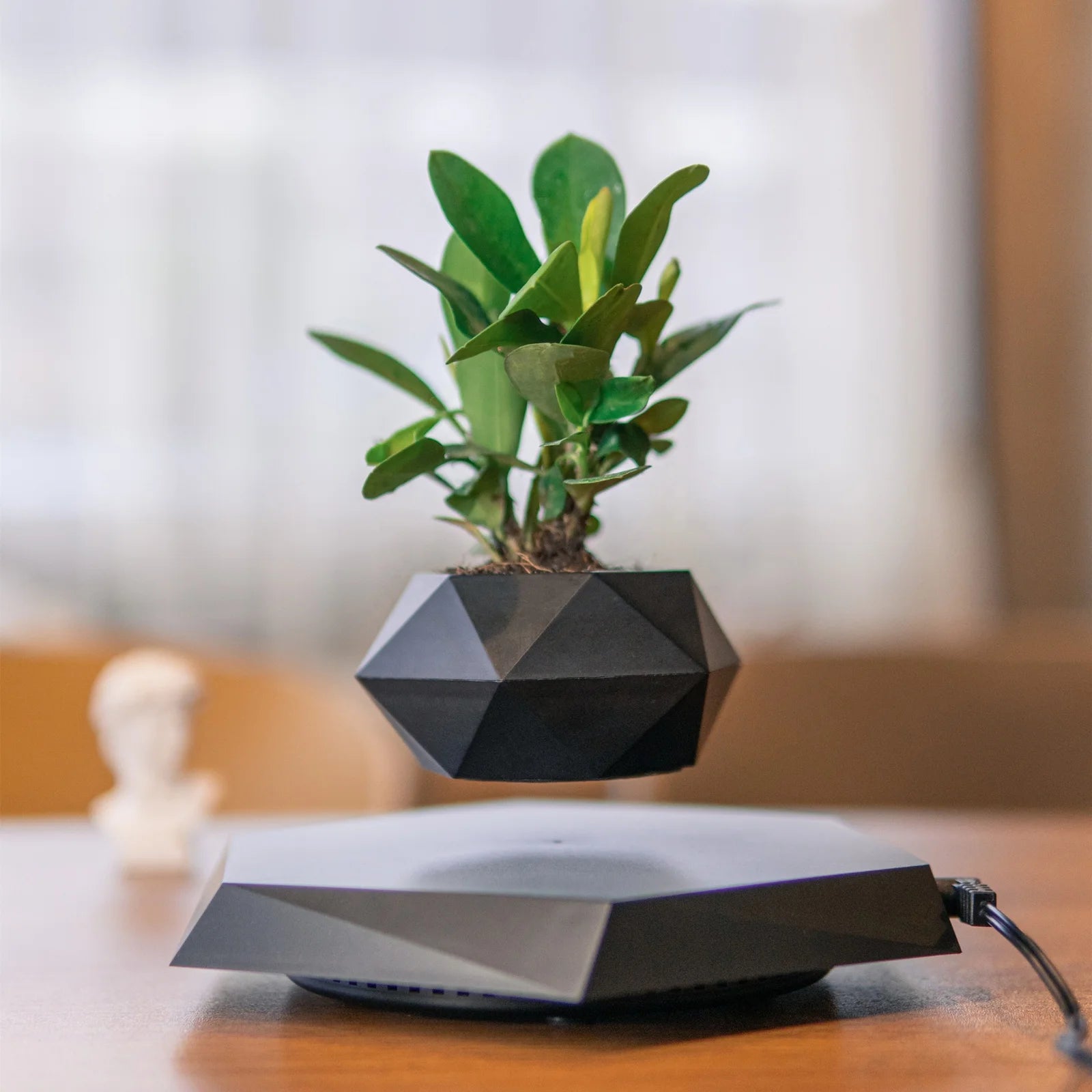 HCNT Hot Sell Electric Magnetic Levitating Bonsai Modern Design ABS Material CE Certified 3 Colors Choose Home Decoration