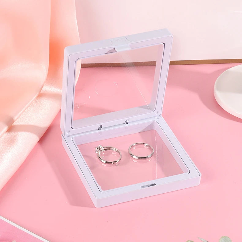 Transparent PE Film Suspension Packaging Box Jewelry Ring Pendant Buddha Bead Oxidation Gift Box