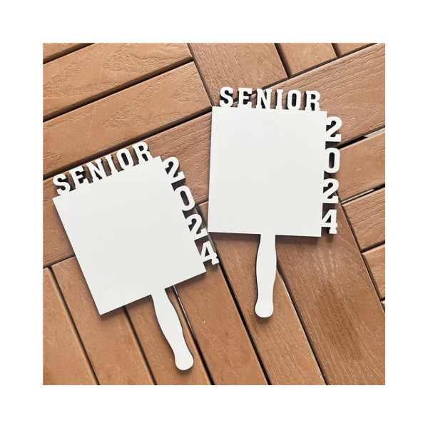 MDFSUB Sublimation Blank Mdf 2024 Graduation Fans 2024 Sublimation Hand Paddle Church Fans Blank White Memorial 2024 Paddle Fans