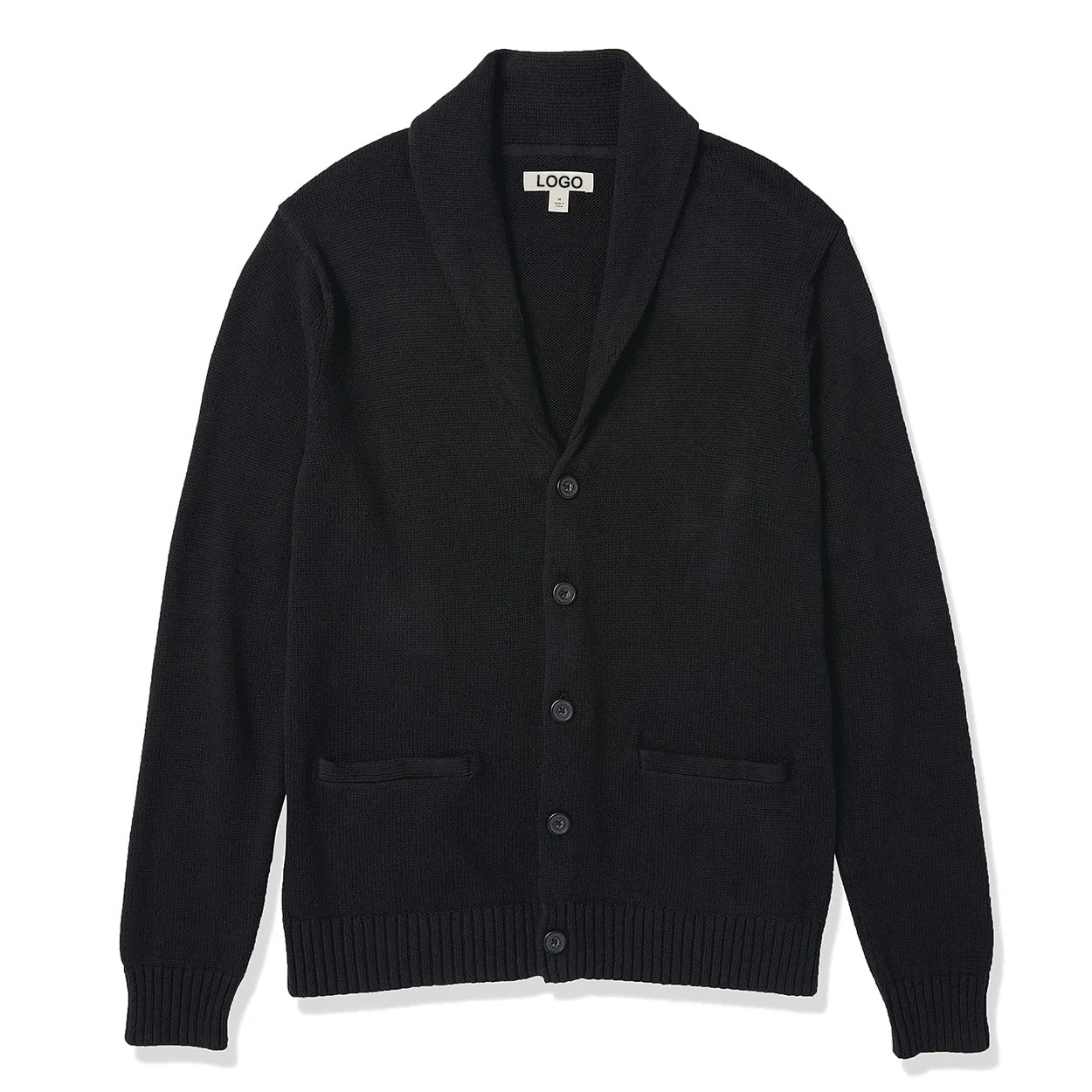 Men Winter Button Cotton Knit Cardigan Coat Custom Wool Cashmere Men Vintage Knitwear Fleece Knitted Sweater Cardigan Jacket