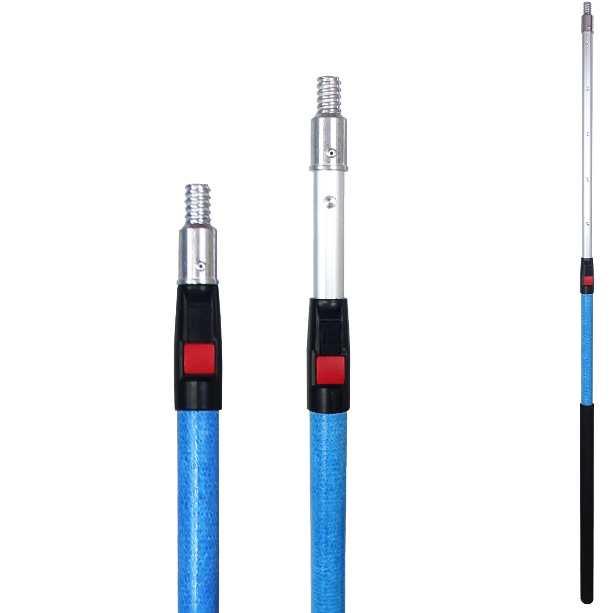 Extentool 2026 Fiberglass Telescoping Hot Stick Aluminum Telescopic Paint Roller Extension Pole with Extension Pole Attachments