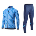 Best Quality Blue Tracksuit Jersey Training Men's Football Soccer Jacket Polyester Football Tracksuit