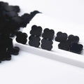 5x5 6x6 7x7 8x8 9x9 10x10 12x12 Dubai Wholesale Natural Two Flat Four Leaf Clover Black Onyx Loose Gemstones Agate Stones