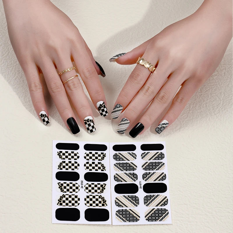 Glitter Series 2D Shiny Manicure Nail Art Wraps Shiny Nail Decoracion Stickers & Decals