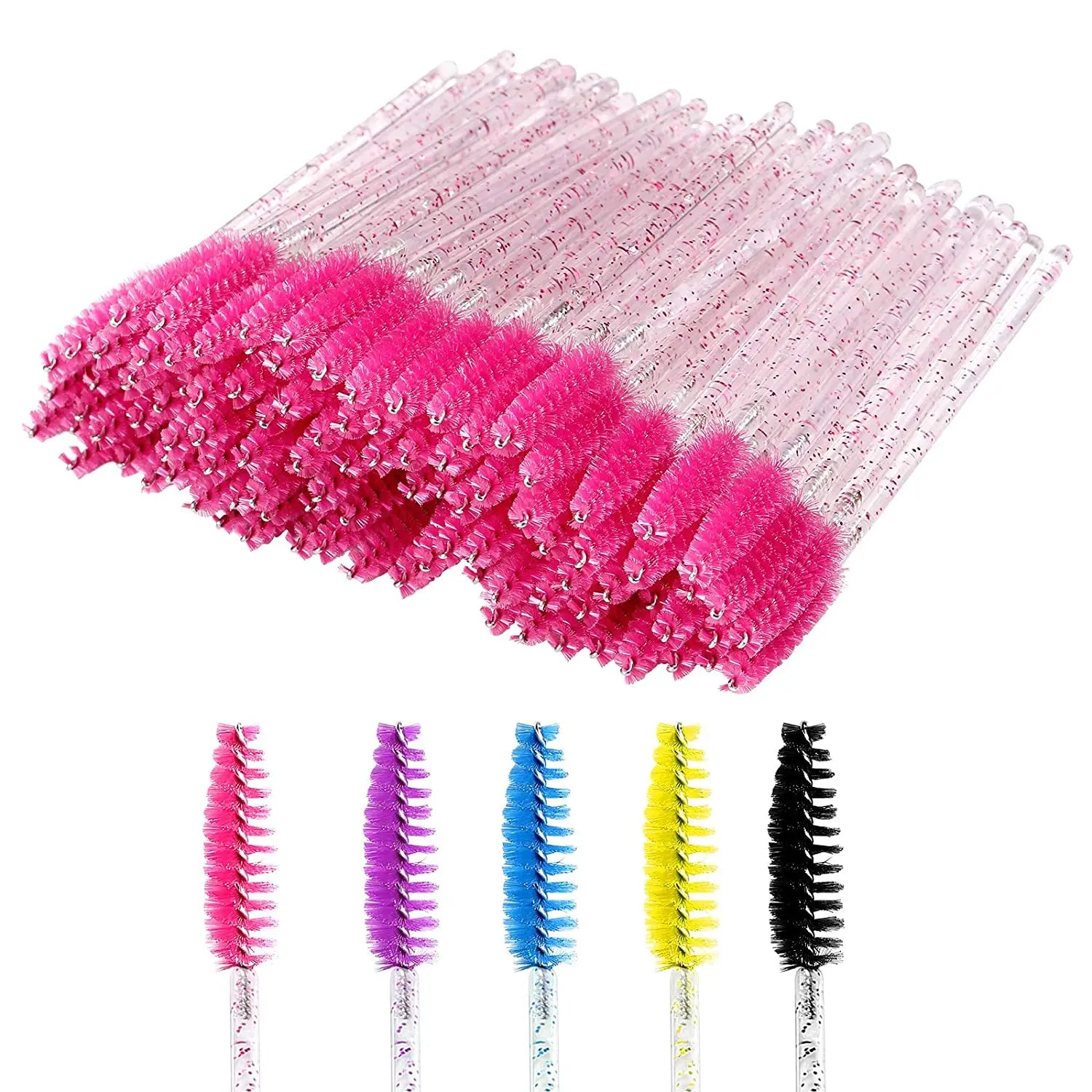 Disposable Eyelashes Brushes Crystal Eyebrow Applicator Mascara Wands Lash Extension Supplies Wholesale Lashes Accessories