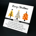 Manufacturer Snowflake Christmas Tree Jingle Bells Santa Claus Christmas Gift Make a Wish Men Rope Ladies Bracelet Women