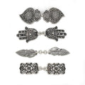 Vintage Retro Cardigan Shawl Sweater Clasp Button-Up Antique Swirl Collar Clip Alloy Jewelry for Children's Wedding