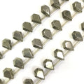 PB1087 Wholesale Top Drilled Faceted Natural Gold Pyrite Diamond Teardrop Beadsdiamond Teardrop Shape Pyrite Beads