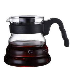 Chinese Wholesale Vendors Heat Resistant Borosilicate Glass Percolator Coffee Pot Coffee Maker Handle Red/Black 600ml Thermal
