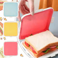 Portable Sandwich Toast Bento Box Reusable Silicone Sandwich Box Eco-Friendly Lunch Food Container Microwavable Dinnerware