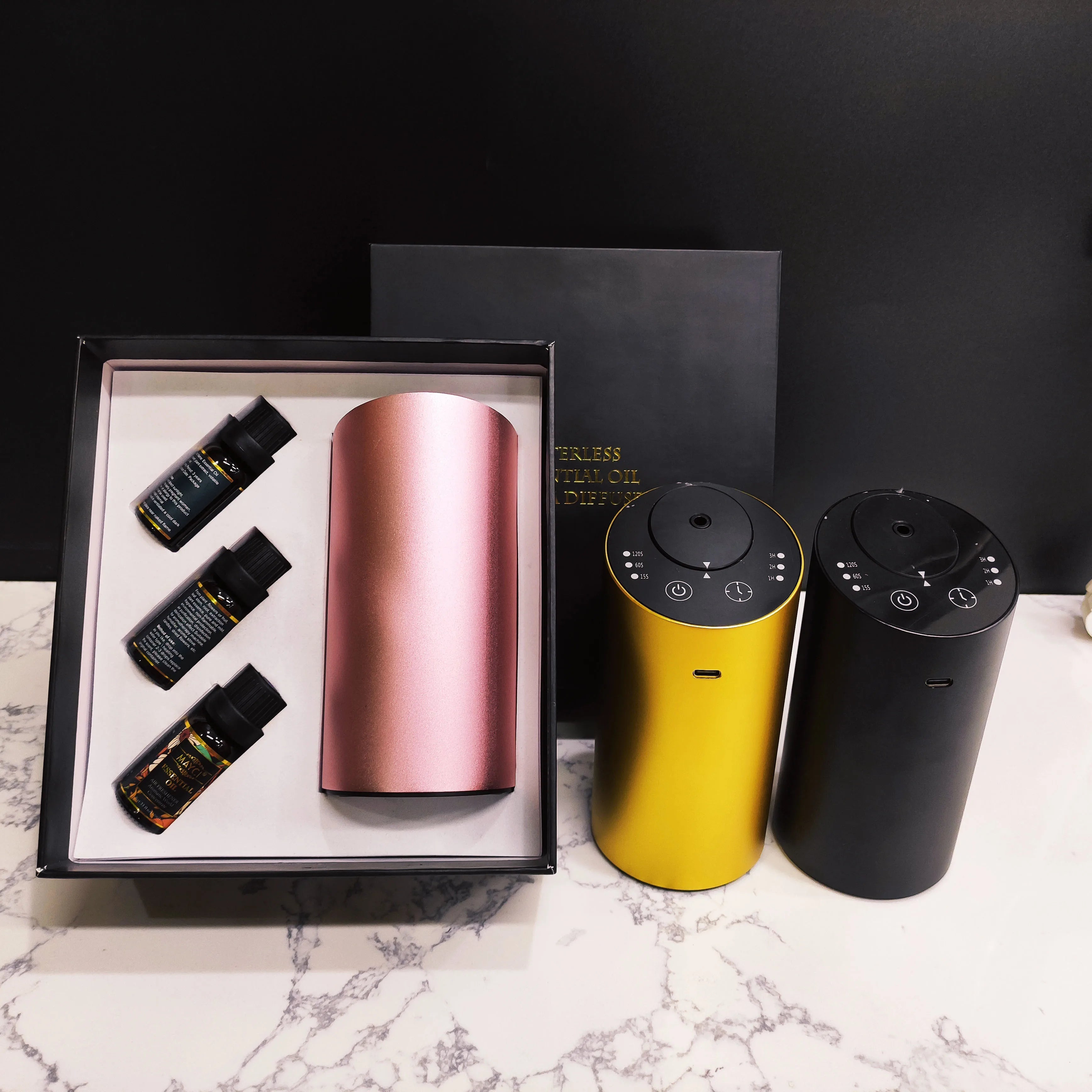 2024 New Trend Nebulizing Diffuser Waterless Essential Oil USB Portable Battery Operated Car Diffuser