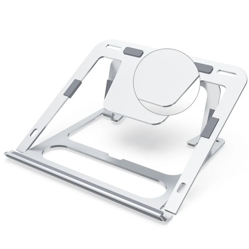 Boneruy OEM Universal Aluminum Alloy Angle Adjustable Portable Foldable Laptop Notebook Stand for 14-17.3 Inch Laptops