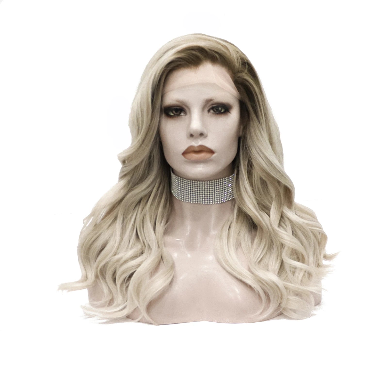 Celebrity Wig  New Designed Ombre Natural Color Daily Life Wearing Futura Henlon Fiber Synthetic Lace Front Wigs
