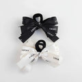 Women French Design Bow Hair Accessories Fabric Lucky Letter Bowknot Hair Claw Clip