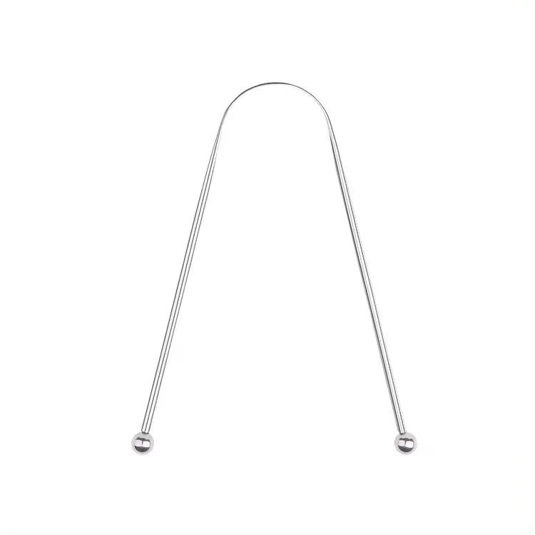 Hot Selling Tongue Cleaner Custom logo Tongue Scraper Professional Steel Scraper Gold Sliver Stainless Tongue Cleaner