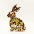 New Easter Wooden Crafts Decoration Creative Home Decoration Wooden Spring Butterfly Rabbit Hen Decoration