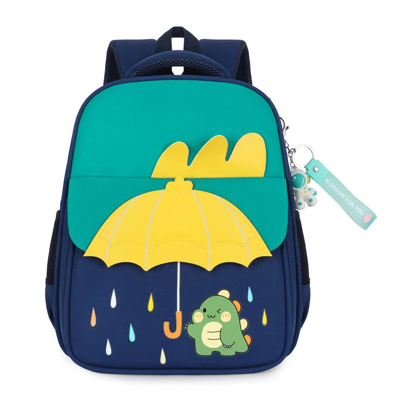 Cute Umbrella Shape Cartoon Backpack Unisex New Design Spine Protection Waterproof Durable Light Oxford Cloth School Use