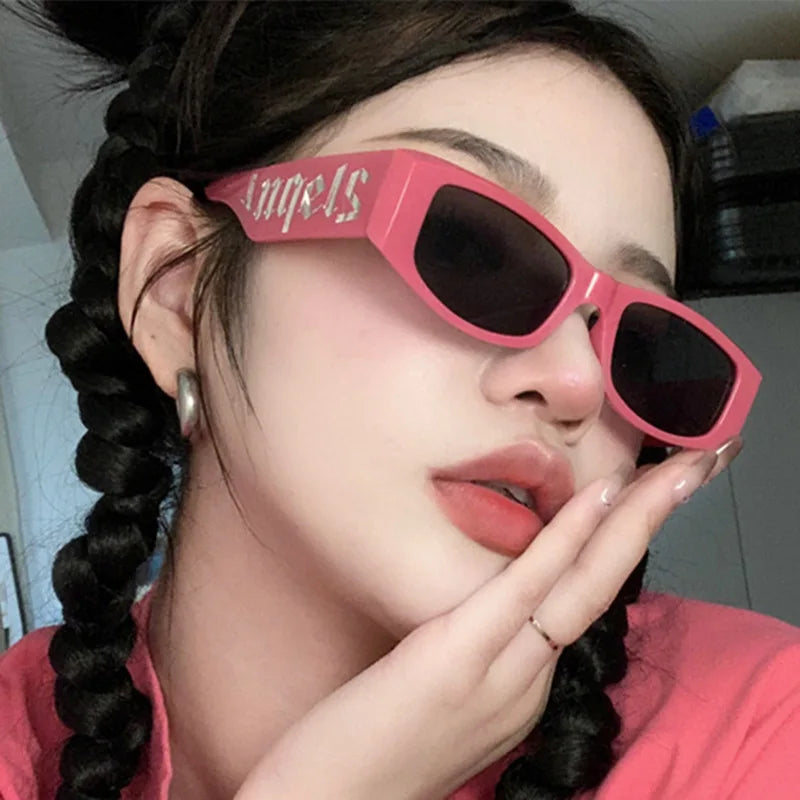 Customize Logo Square New Sunglasses Punk Personality Wide Frame Pink Black Muti-Colors UV400 Sunglasses