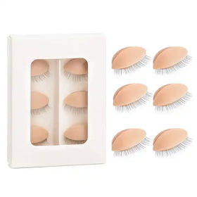 Vender Supply Lash Tools Eyelash Mannequin Head Replacement Eyelids Silicone Removable Training Eyelids for Lash