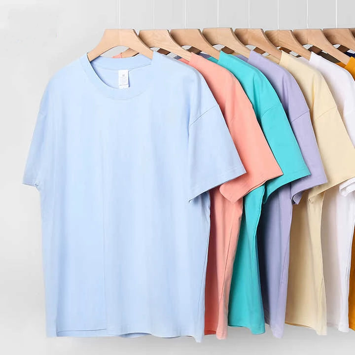 Yinqu New 260g Heavyweight 100% Cotton Loose Vintage t Shirt Custom Men Vintage Oversized t Shirt