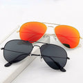 Custom Logo Fashion Retro Metal Big Frame Sun Glasses Colorful Mirror Lens Shades Pilot Driving Sunglasses for Men Women