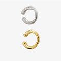 FUAMAY Pendientes 925 Silver Ear Cuff Earrings Hammered Vintage Clip on Earrings